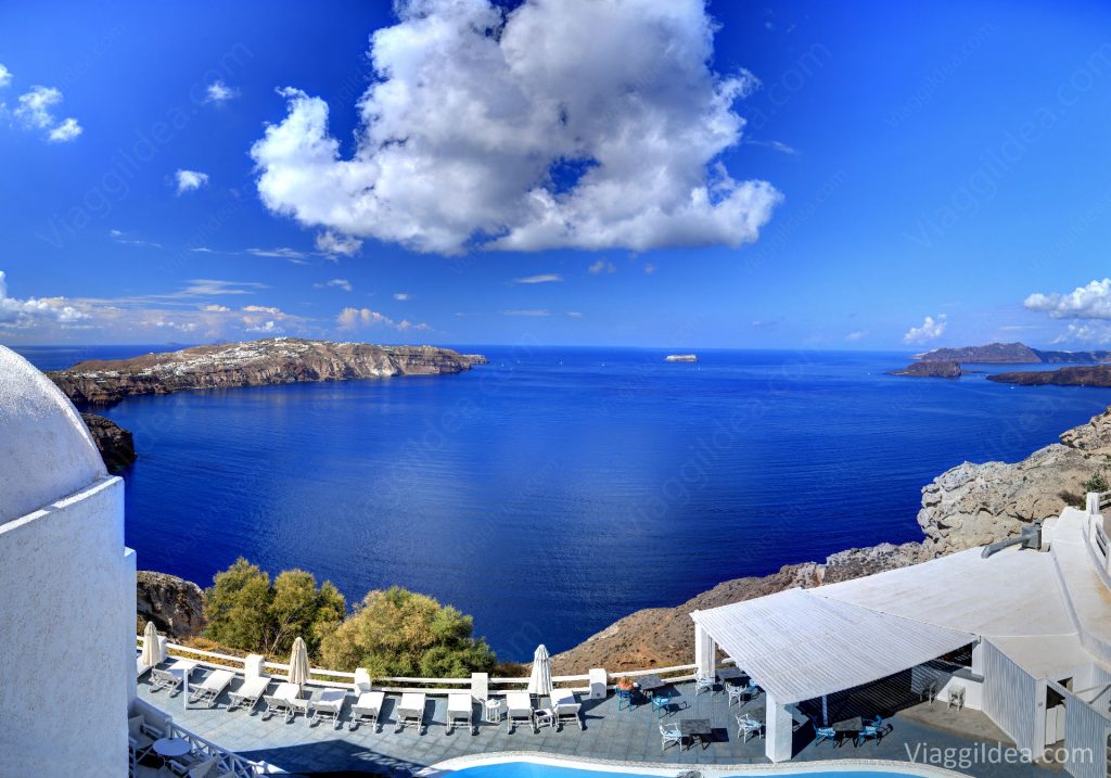 Vista dal terrazzo dell'hotel