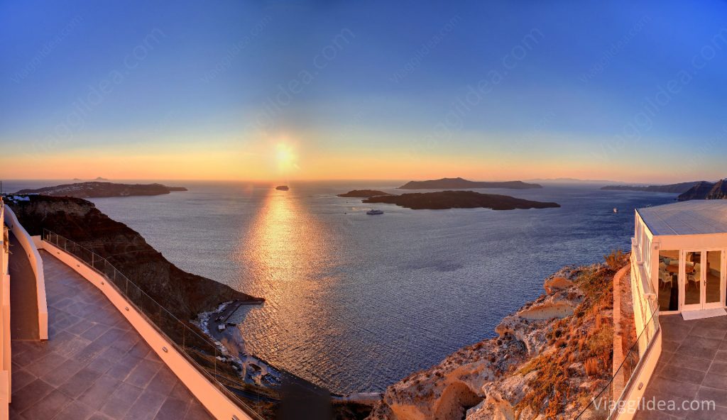 Tramonto dal Santo Wine