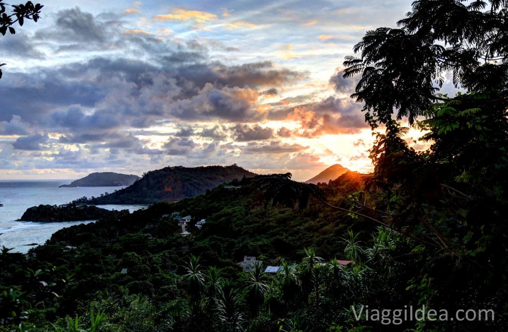 Sunset view of Port Glaud